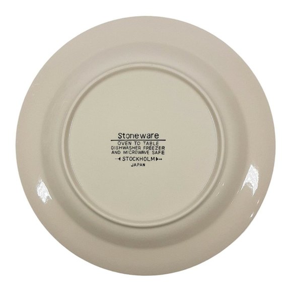 Stockholm Red Blue Floral Dinner Plate Vintage Patriotic Stoneware Dinnerware - Picture 6 of 8